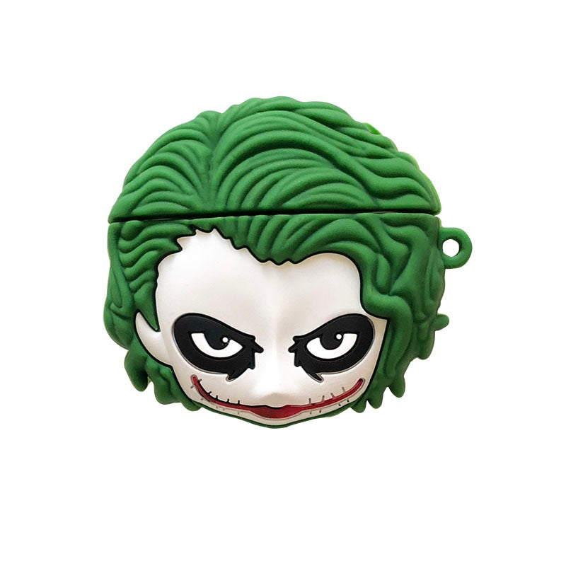 3D Evil Joker Headphone Cases For Apple Airpods 1 2 Pro 3 2021 Silicone Protection Bluetooth Headset Earphone Cover Fundas Capa ShopOnlyDeal