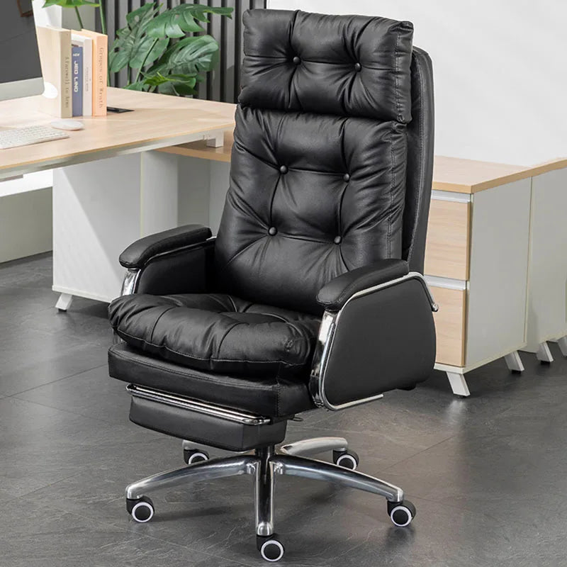 Leather Vanity Office Chair | Portable Modern Makeup Throne | Luxury Conference Office Chair | Comfortable Mobilya Home Furniture ShopOnlyDeal