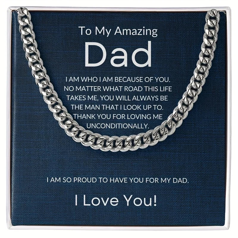 Father's Day Card Gifts Box For Men,Party  Edgy  and brithday Gifts for father,Men's Jewellery Accessories Box From Daughter Son ShopOnlyDeal