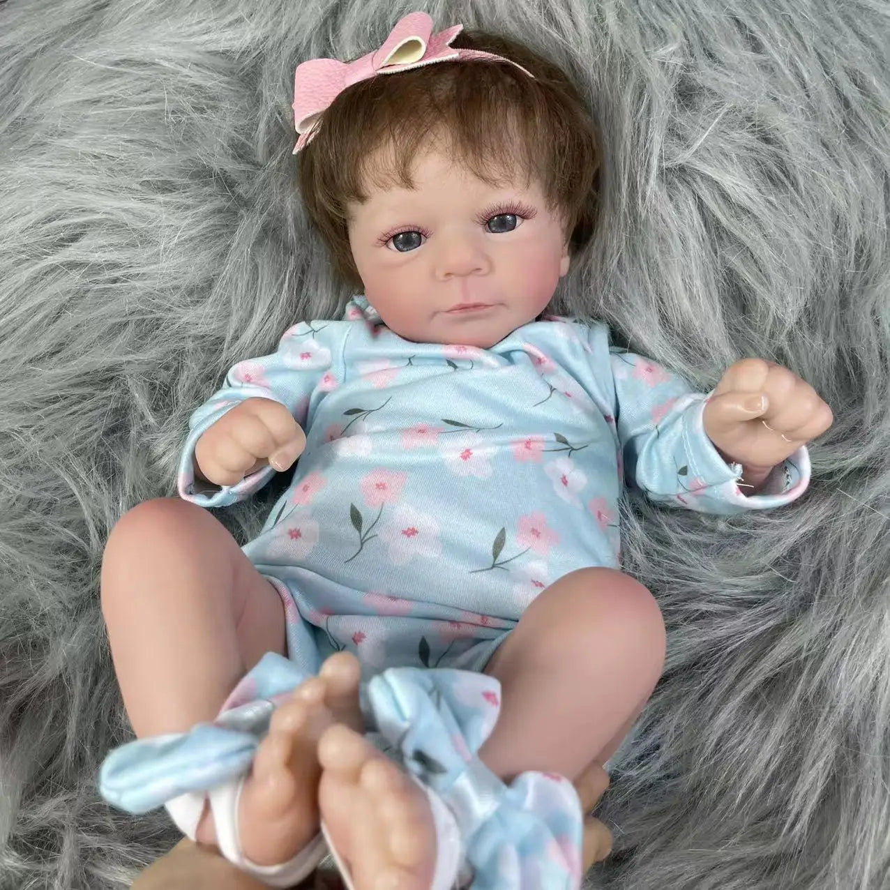 New 18Inches Finished Reborn Baby Dolls Felicia Realistic Lifelike Adorable Newborn Girl Best Christmas Gift for Kids ShopOnlyDeal