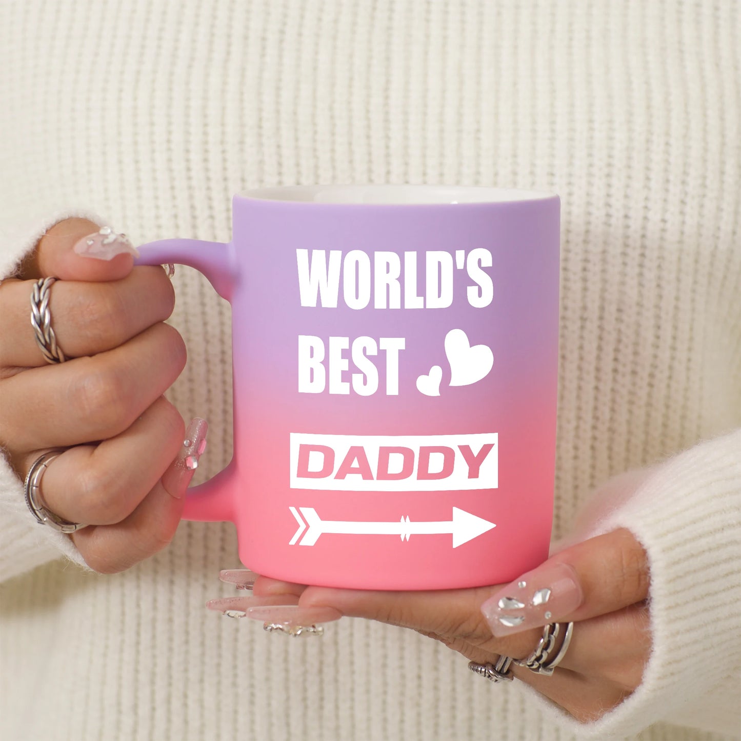 1pc 11oz World's best daddy Milk Mug Mug Gift for Dad, Fun creative mug, Father's Holiday gift, ceramic coffee mug ShopOnlyDeal