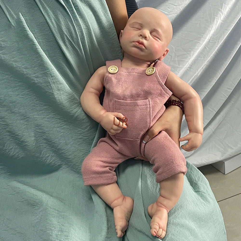 20" Whole Body Silicone Reborn Baby Girl Weighted 6.8lb Flexible Newborn Doll Kits Handmade Like A Real Baby Anti-Stress Toys ShopOnlyDeal