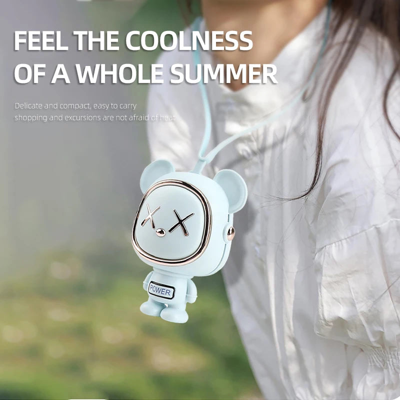 Mini Portable Hanging Neck Fan | Cute Quiet Small Personal Eyelash Fan | 3 Speed Travel Fan | Kid Gift Cooling Pocket Ventilador ShopOnlyDeal