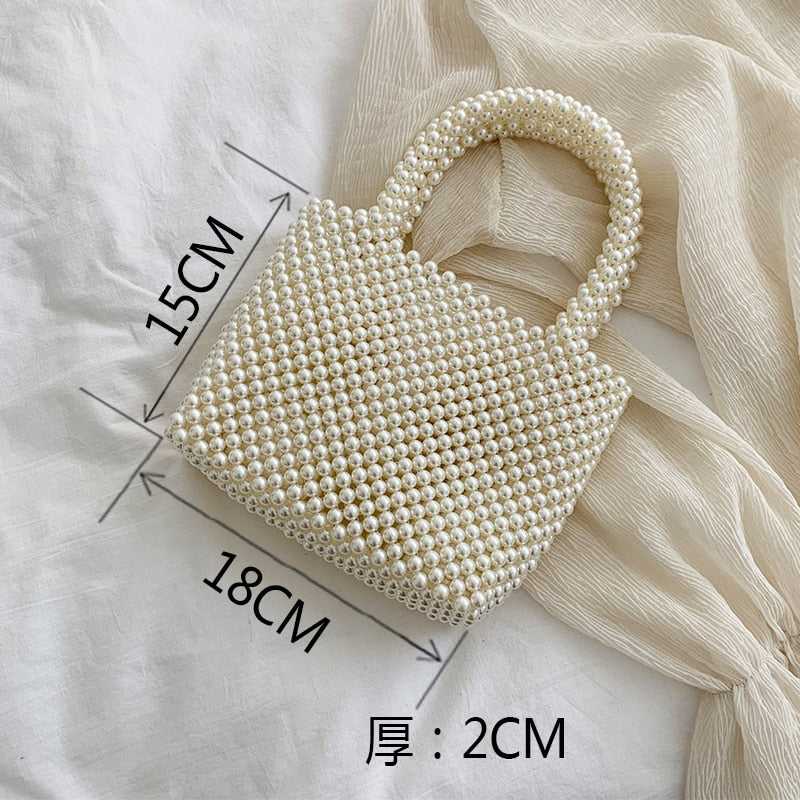 Mini Pearl Bag Handmade Vintage EVA Beaded Fashion Banquet Party Shoulder Bag Female 2019 Wedding Bags Luxury Women's Coin Purse ShopOnlyDeal