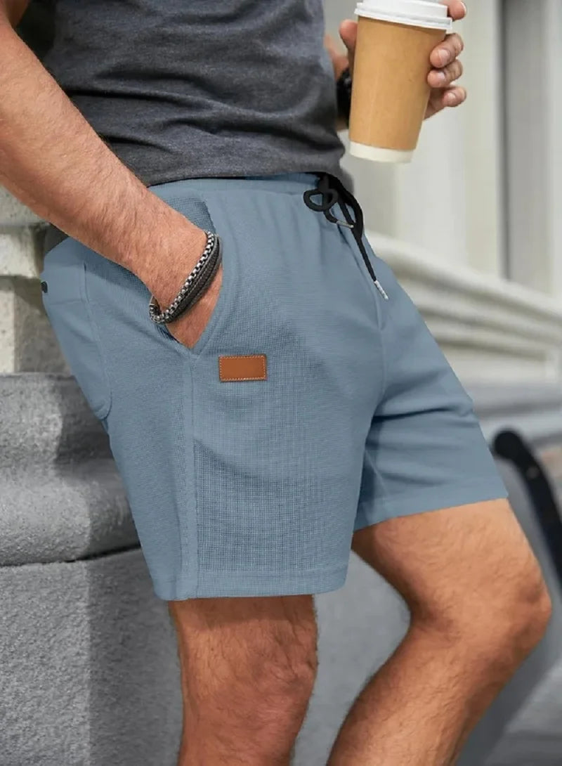 New Summer 2024 Men's Athleisure Breathable and Comfortable Simple Solid Color Shorts ShopOnlyDeal