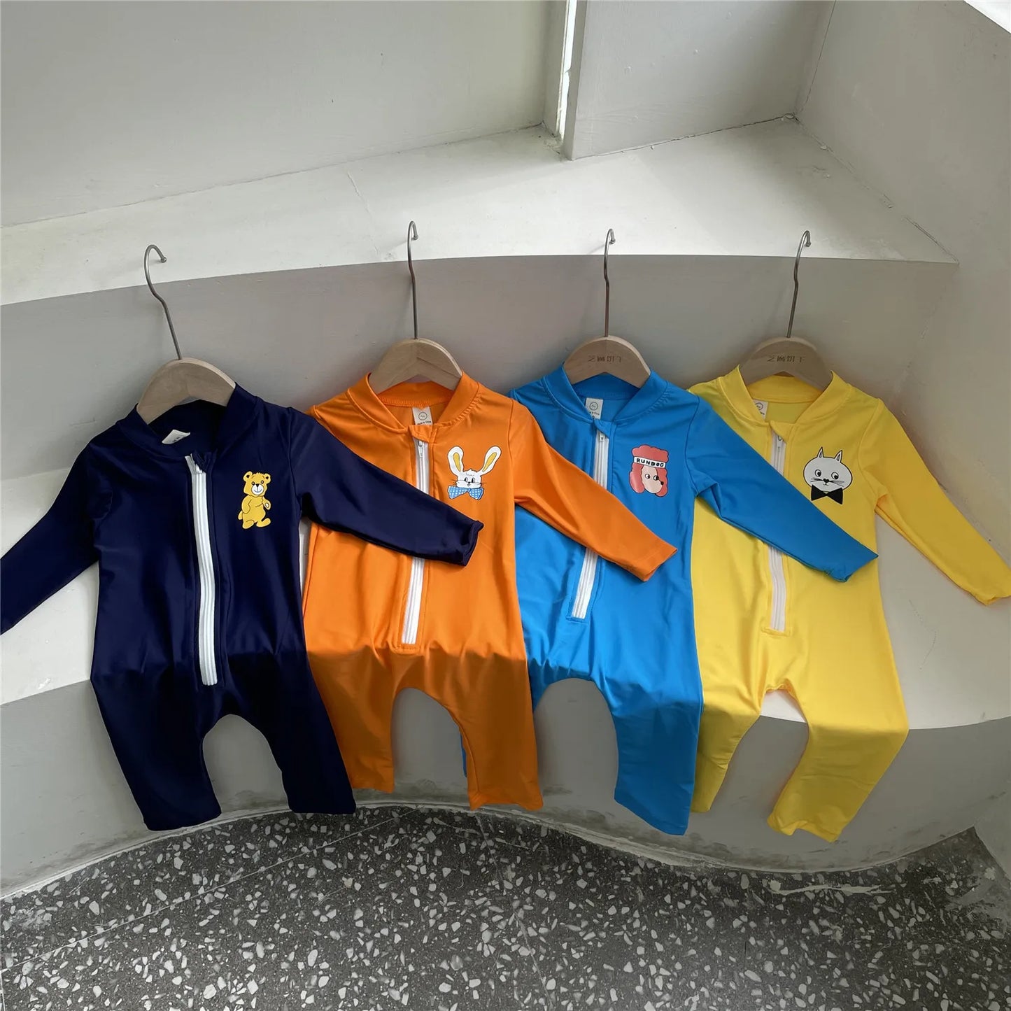 Korean Summer Children Boy Clothes Set School Girl Long Sleeved Swimsuit Junior Boy Quick Drying Swimsuit Brother And Sister Set ShopOnlyDeal