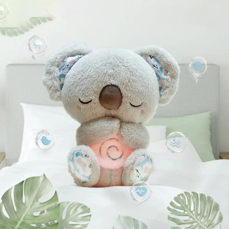 Breathing Bear Baby Soothing Koala Plush Doll Toy | Kids Soothing Music | Baby Sleeping Companion | Sound and Light Doll Toy Gift ShopOnlyDeal