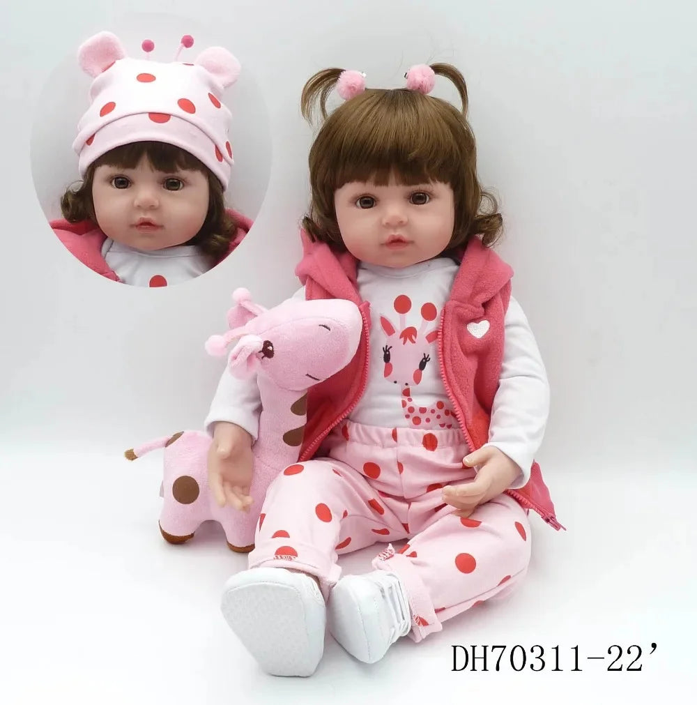 bebe doll reborn toddler 47cm soft silicone reborn baby dolls soft body lifelike menina Christmas surprice girl gifts doll ShopOnlyDeal