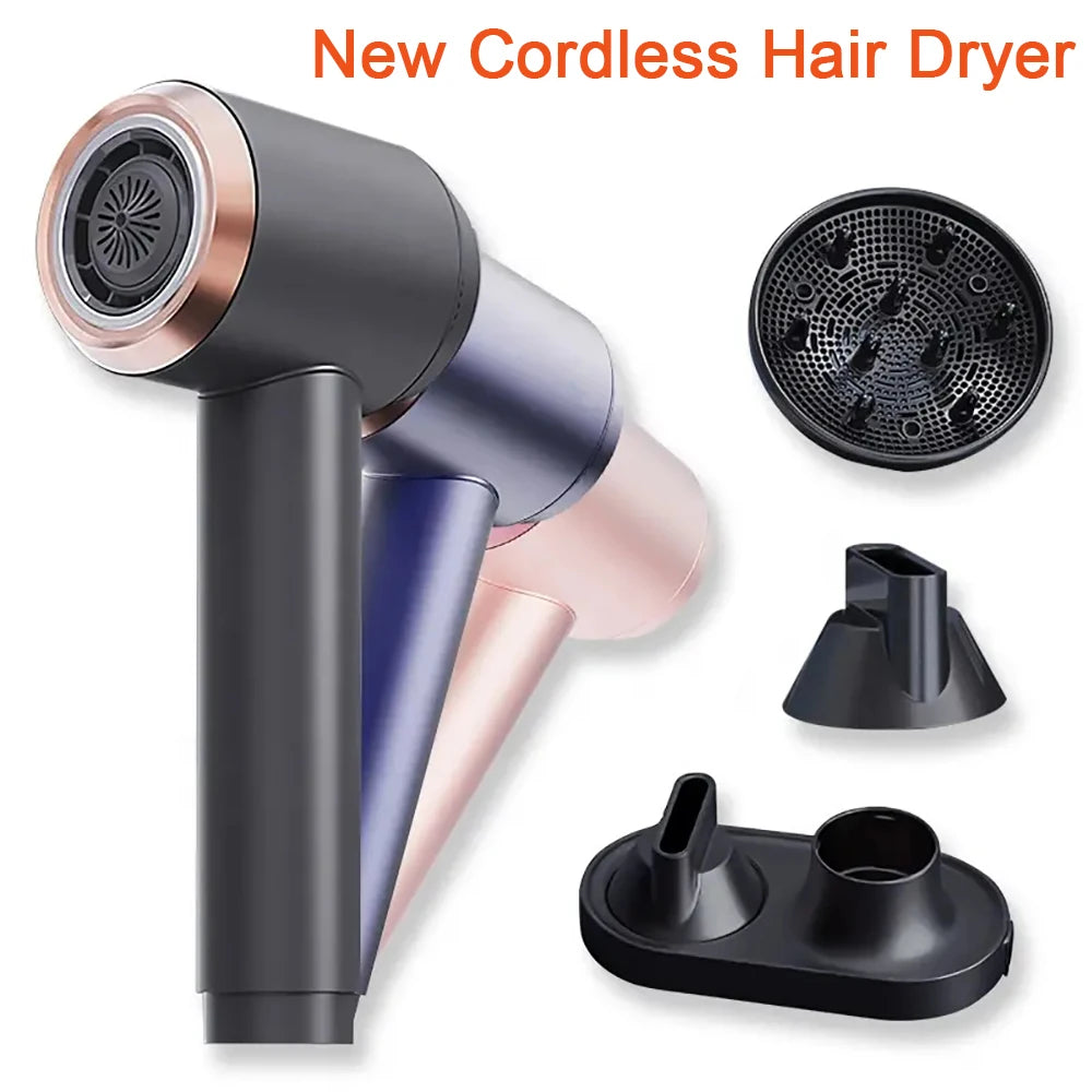 New Cordless Hair Dryer Touch Screen Control Portable for Travel Home Wireless Blower 15000mAh 300W Hot and Cool Air Strong Wind ShopOnlyDeal