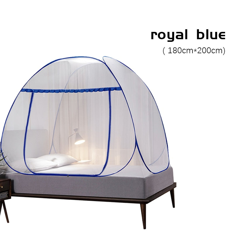 Portable and Installation-Free: Mosquito Net Mongolian Yurt - Foldable Household Anti-Fall Encryption Double-Layer Ventilation Bed Tent ShopOnlyDeal