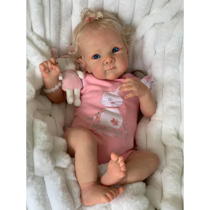 45cm Bebe Reborn Doll Bettie Cute Newborn Baby Doll Lifelike Soft Cuddly Baby Multiple Layers Paint 3D Skin with Visible Veins ShopOnlyDeal