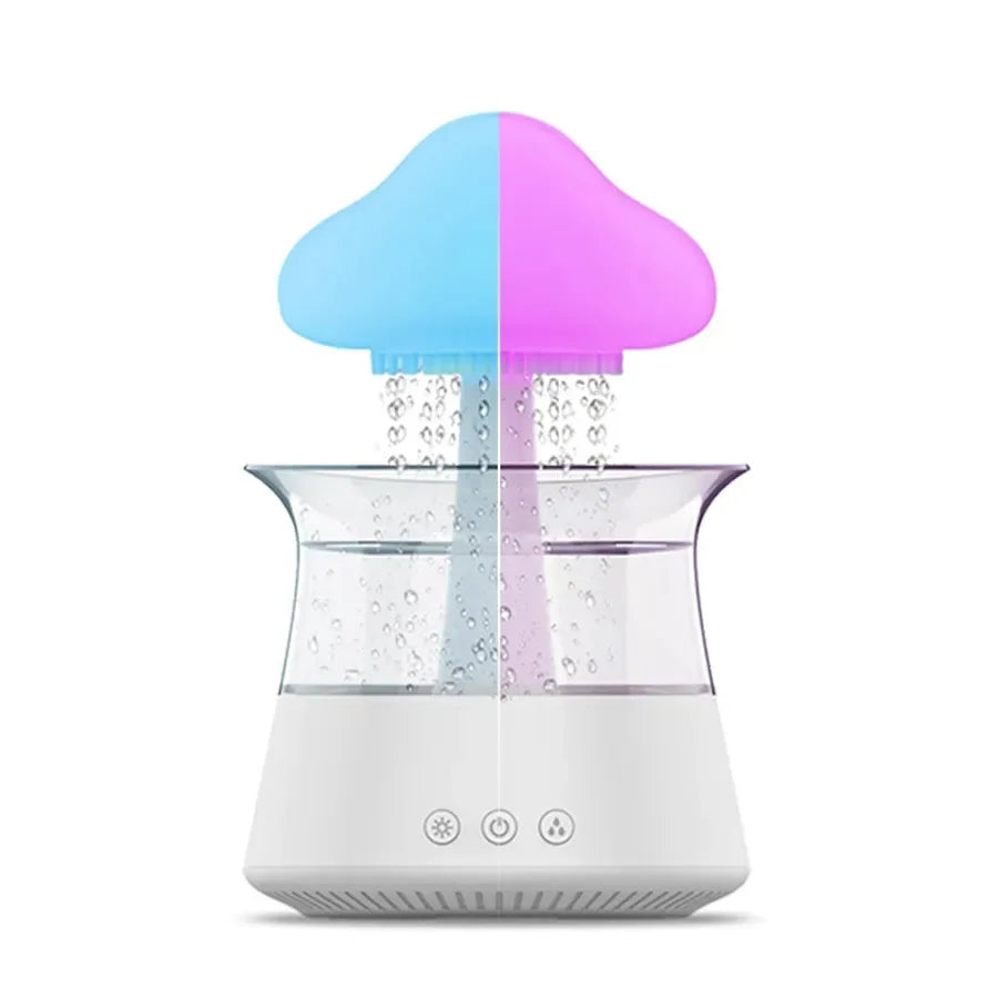 Rain Cloud Night Light humidifier with raining water drop sound and 7 color led light essential oil diffuser aromatherapy ShopOnlyDeal