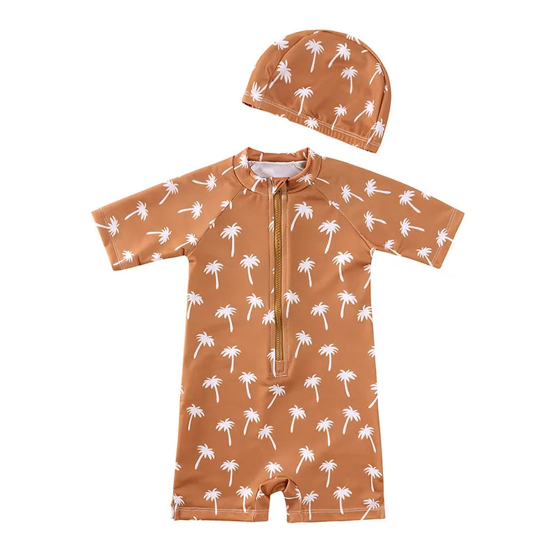 2023 Children's One Piece Swimsuit Sunscreen Quick-Dry Baby Surfing Suit for Boys Girls Swimwear Toddler Bathing Suit ShopOnlyDeal