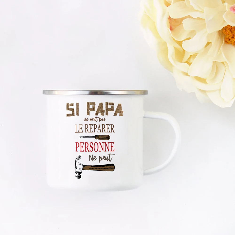 Papa Definition Father's Day Mug Gift From Son or Daughter Enamel Camp Mug Birthday Gift Idea Daddy Camper Travel Cups ShopOnlyDeal