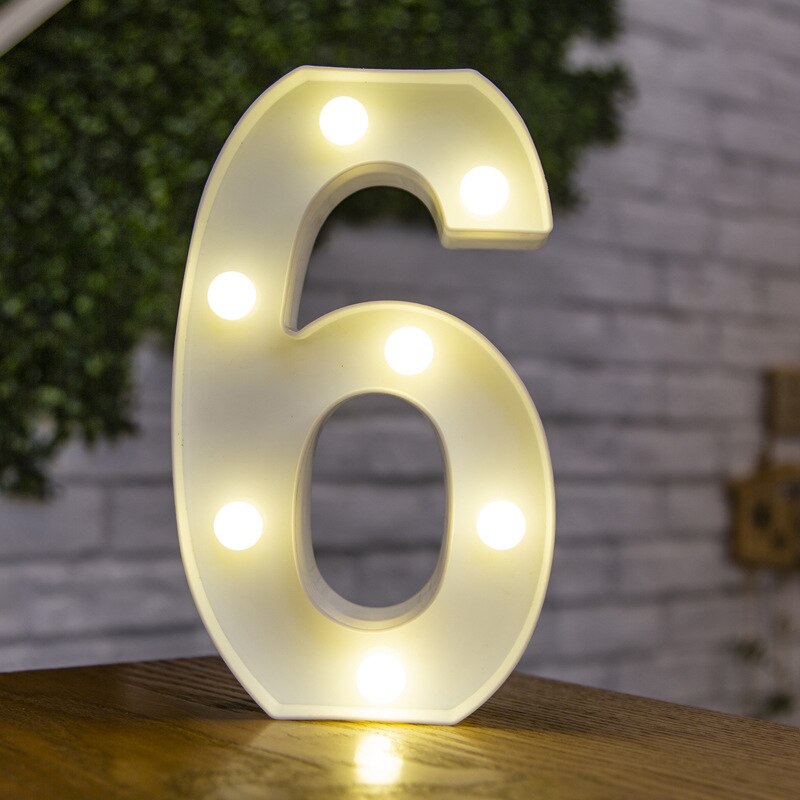 Decorative Letters Alphabet Letter LED Lights Luminous Number Lamp Decoration Battery Night Light Party Baby Bedroom Decoration ShopOnlyDeal