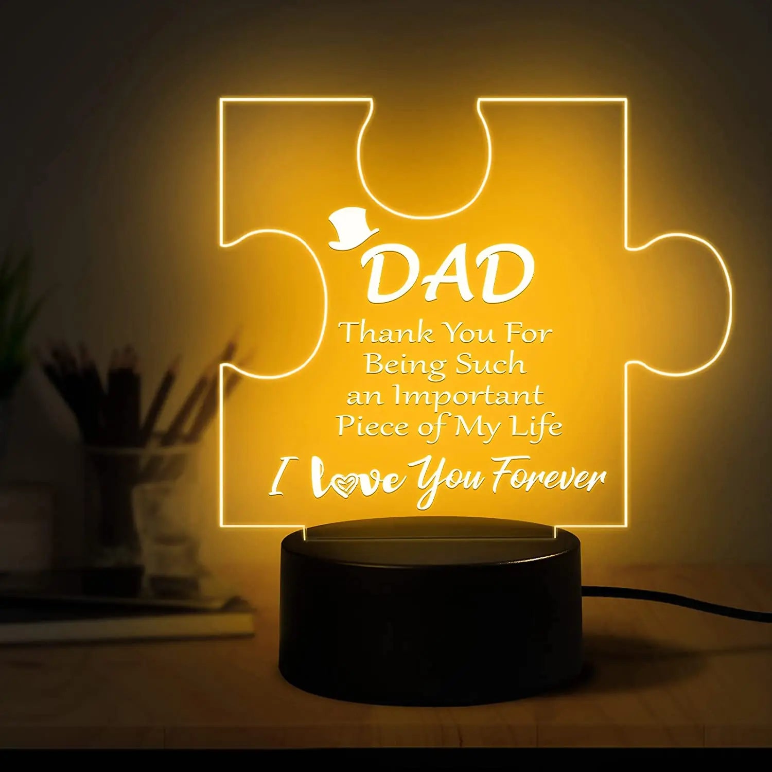 3D Night lamp Dad Gifts Acrylic Lamp to My Dad Gift from Daughter Son for Birthday Gift for Dad Christmas Gifts Night Lamps ShopOnlyDeal