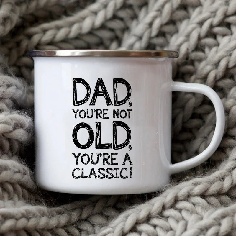 Dad Nutritional Facts Coffee Mug Enamel Cup for Papa Daddy Stepdad Father’s Day Gift Best Dad Ever Cups Dad Gifts From Kids ShopOnlyDeal