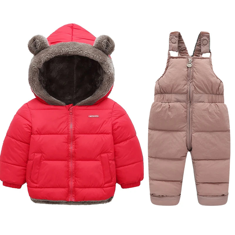 Winter Children Clothing Sets Lamb Fleece Coats + Down Pants Baby Thicken Warm 2Pcs Suit Kids Clothes Boys Girls Fashion Jackets ShopOnlyDeal