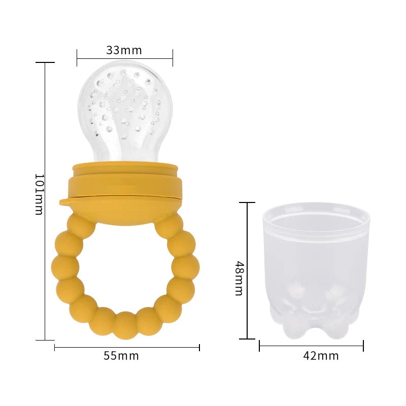 Baby Pacifier Fruit Feeder | Silicone Mesh Bag Food-Grade Teether | Nursing Toddler Teething Toy for Fresh Fruits and Vegetables ShopOnlyDeal