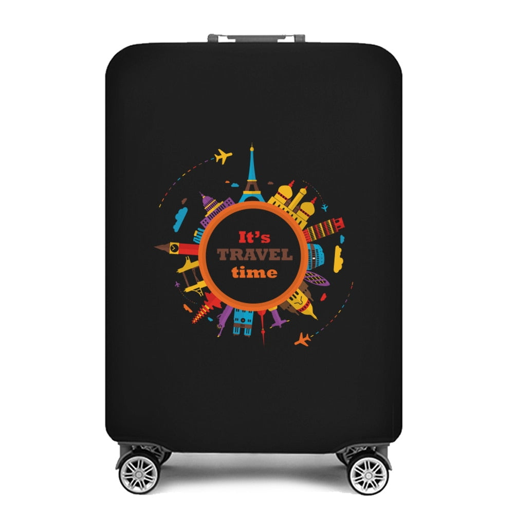 Luggage Cover Suitcase Travel Accessories Printed Elastic Dust Cover 18''-28'' Trolley Case Protective Case Travel Bag Covers ShopOnlyDeal