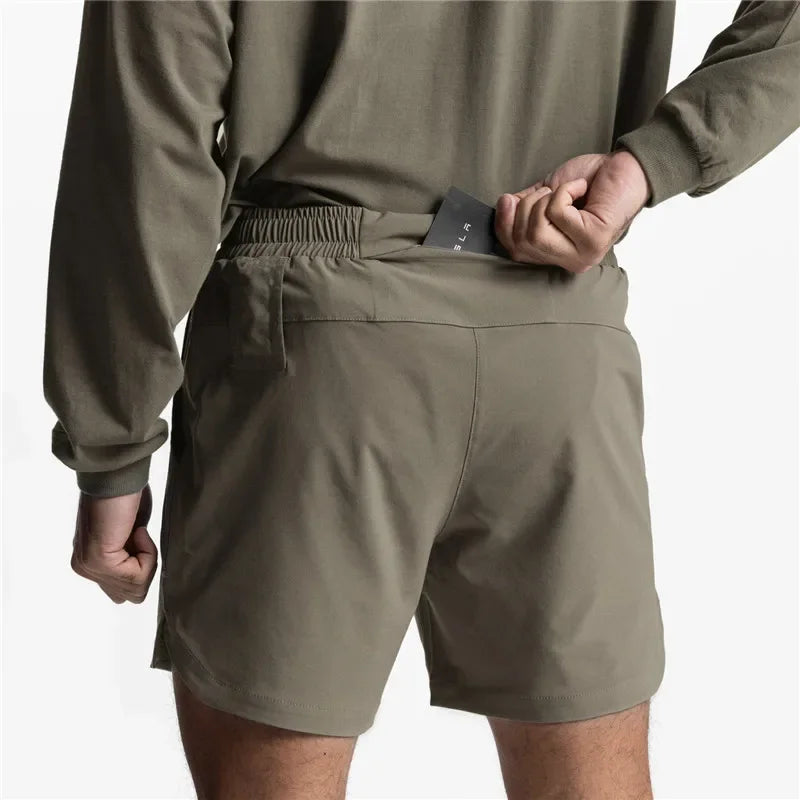 2024 Summer New Gym Jogging Exercise Shorts Men's Sports Fitness Quick-drying Multiple pockets Running Shorts Men Casual Shorts ShopOnlyDeal