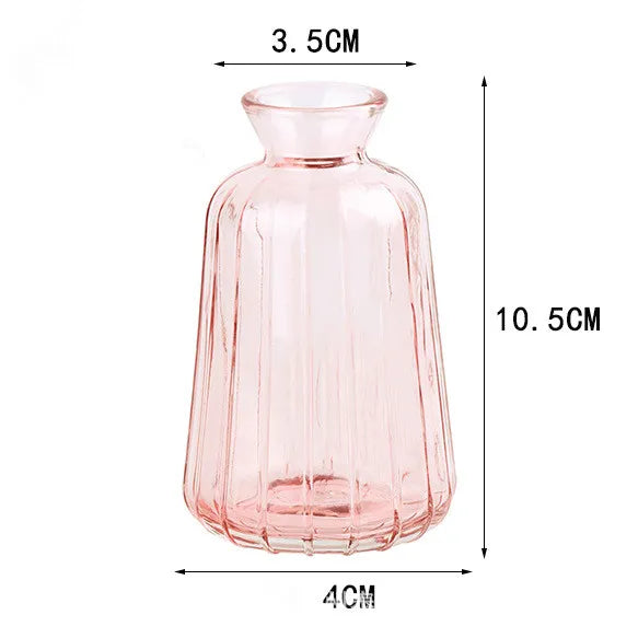 Mini Simple Stained Glass Vase Home Decoration Ornament Aromatherapy Bottle Hydroponic Flower Arrangement Glass Vase ShopOnlyDeal