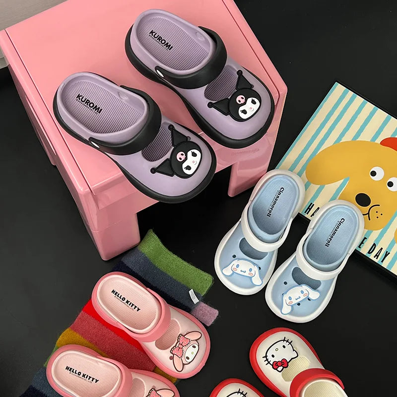 Sweet Slippers Cartoon Mary Jane Shoes | EVA Soft Sandals | Antislip Waterproof | Kuromi Cinnamoroll | Free Shipping ShopOnlyDeal