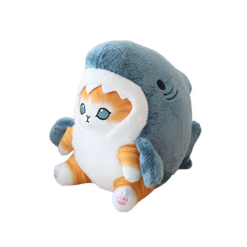 20/33CM Kawaii Shark Cat Peluche Toy Creative Shark Cosplay Kitten Dolls Stuffed Soft Animal Pillow for Children Girls Present ShopOnlyDeal