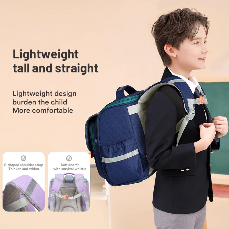 Schoolbag For Primary School Girls Large Capacity | 6-12 Years Old | Load Relief Spine Care | Boys Horizontal Bag ShopOnlyDeal