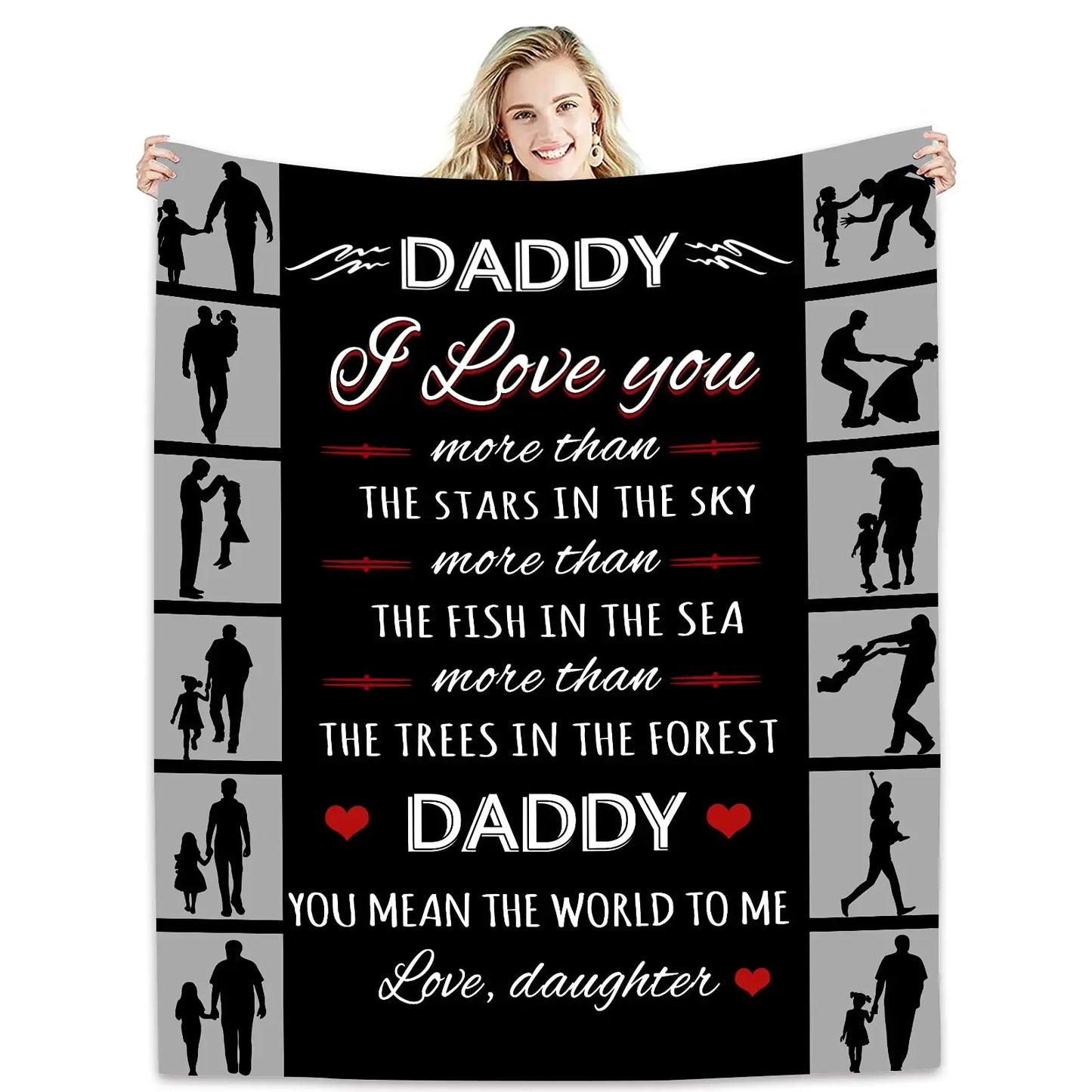 Dad Blanket | The Best Dad Throw Blanket | Soft and Warm Gift for Father, Daddy, Papa, Pappy, Grandpa | Perfect for Father’s Day, Birthday, Christmas ShopOnlyDeal