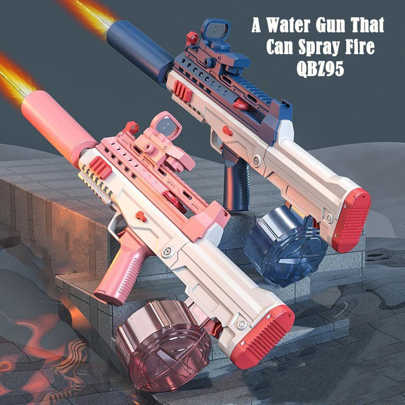 New Water Gun Electric LED Spurt Fire QBZ95 Pistol Shooting Toy Full Automatic Summer Water Beach Toy For Kids Boys Girls Adults ShopOnlyDeal