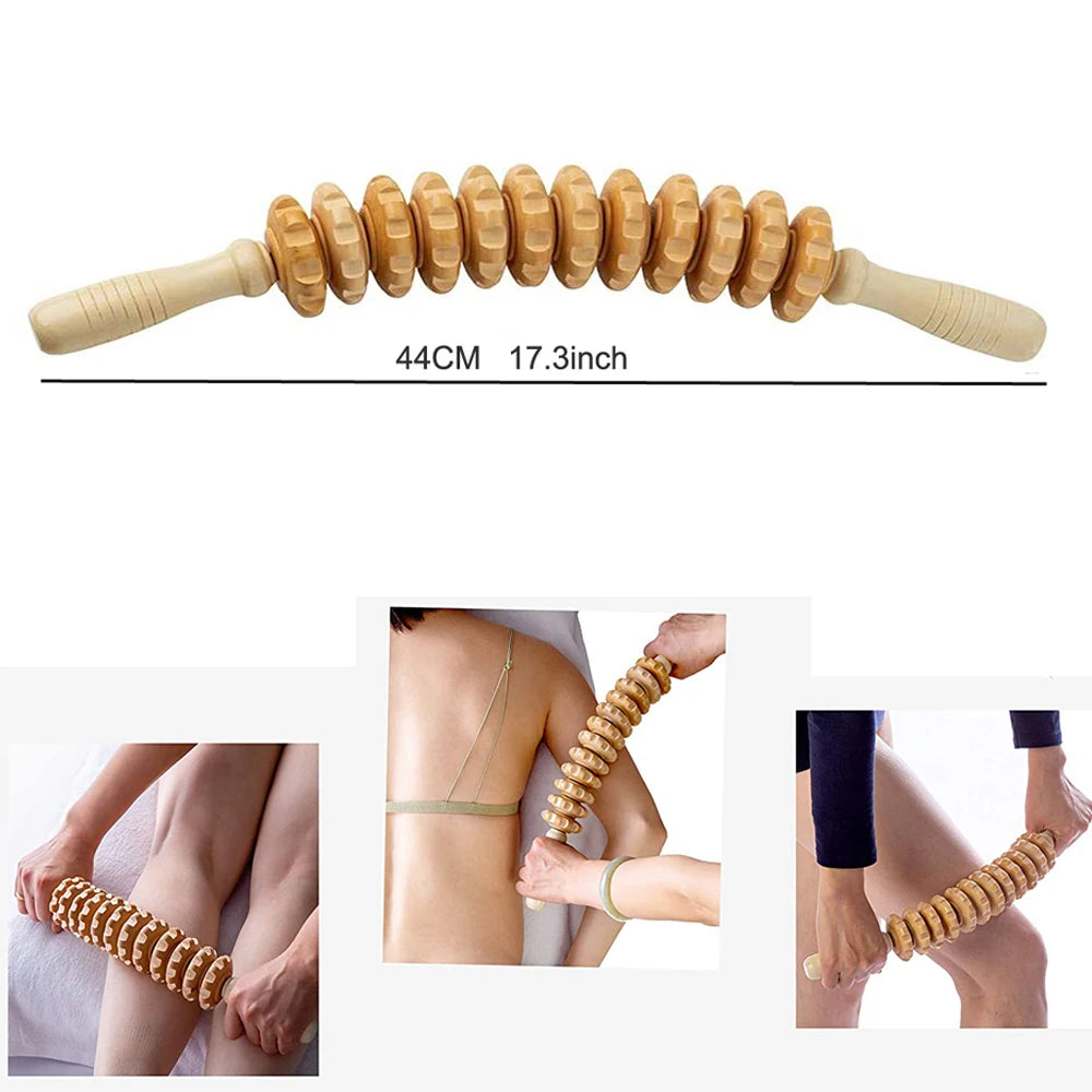 Wood Therapy,Lymphatic Drainage Tool,Wooden guasha,Wood Therapy Massage Tools,Gua Sha Massage Soft Tissue Therapy ShopOnlyDeal