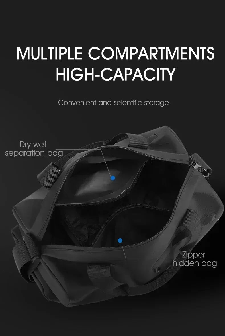 Zipper Large Capacity Oxford Travel Bags Solid Fitness Bags Thickened Fabric High Capacity Waterproof Luggage Sports Bags ShopOnlyDeal