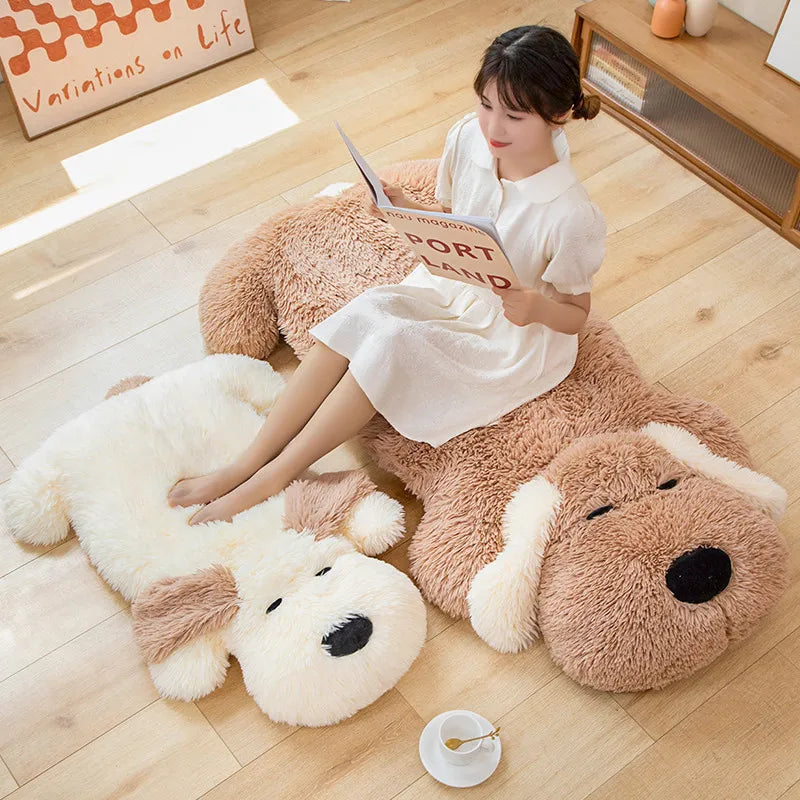 Kawaii Lying Puppy Doll Cartoon Cute Dog Floor Rug Carpet Home Decoration Mat Plush Toys Children Bed Room Plush Hug Pillow ShopOnlyDeal