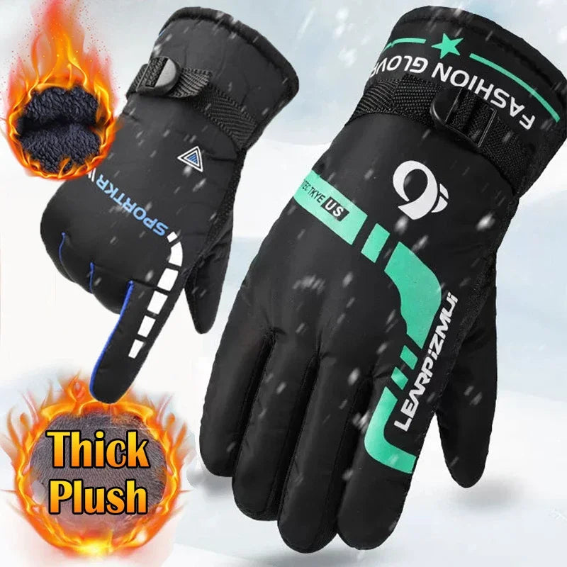 2024 New Winter Skiing Gloves Waterproof Snowboarding Touch Screen Thermal Thick Snow Gloves Men Women Snowmobile Warm Mittens ShopOnlyDeal