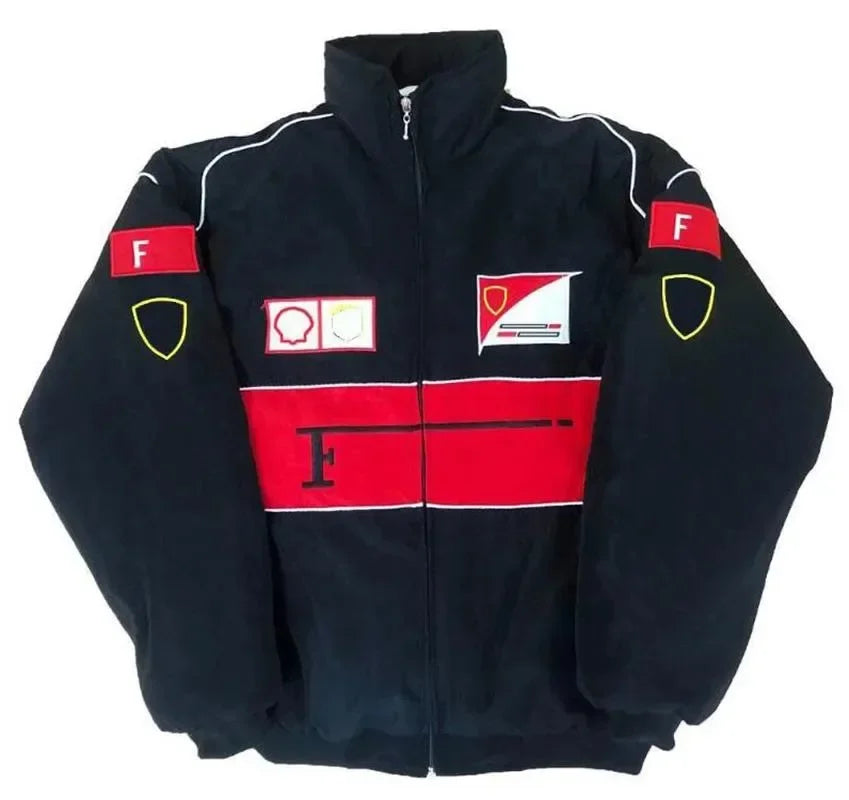 F1 racing car fans clothing American jacket cotton autumn and winter clothing full embroidered motorcycle riding jacket ShopOnlyDeal