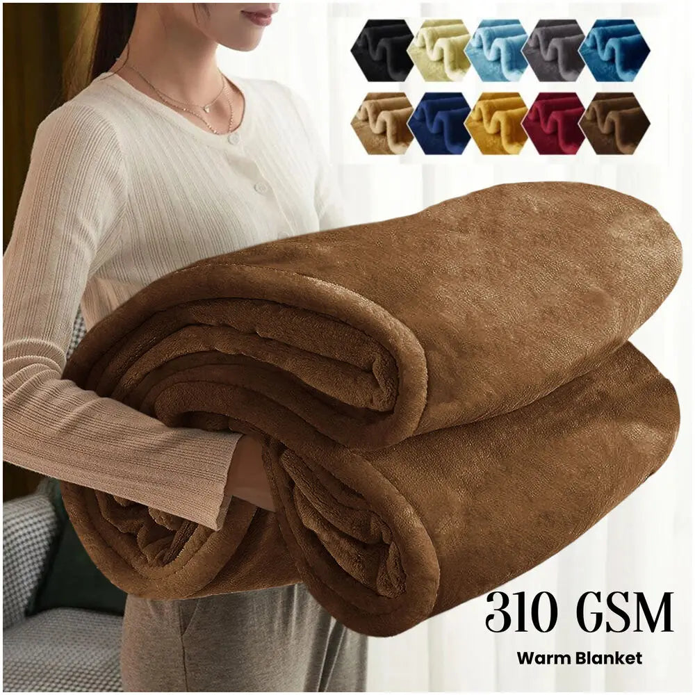 Soft Blanket for Fall Winter Spring All Season Thicken Warm Fuzzy Microplush Lightweight Fleece Winter Blankets for Bed Sofa ShopOnlyDeal