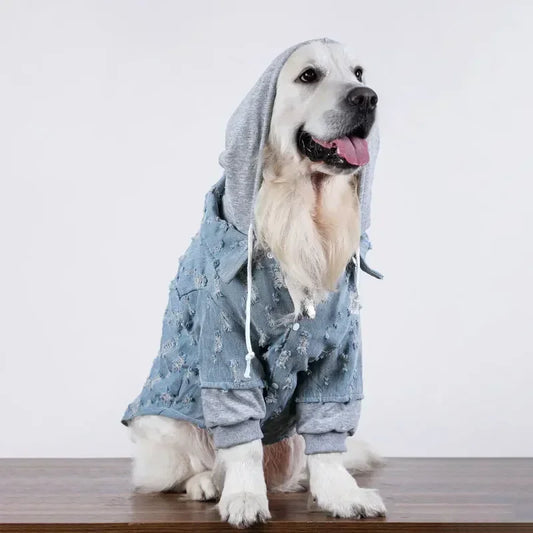 Small Big Large Dog Clothes Denim Jeans Coat Jacket Poodle Border Collie Samoyed Husky Labrador Golden Retriever Dog Clothing ShopOnlyDeal