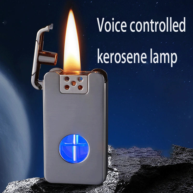 Classic intelligent voice controlled ignition kerosene lighter with large capacity blue light retro lighter ShopOnlyDeal