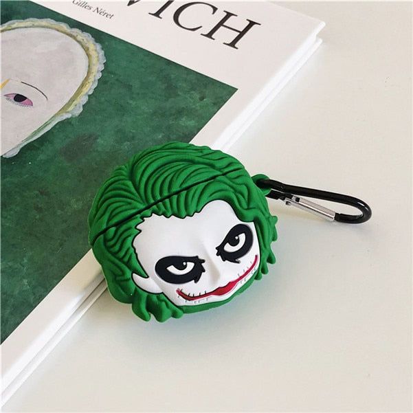 3D Evil Joker Headphone Cases For Apple Airpods 1 2 Pro 3 2021 Silicone Protection Bluetooth Headset Earphone Cover Fundas Capa ShopOnlyDeal