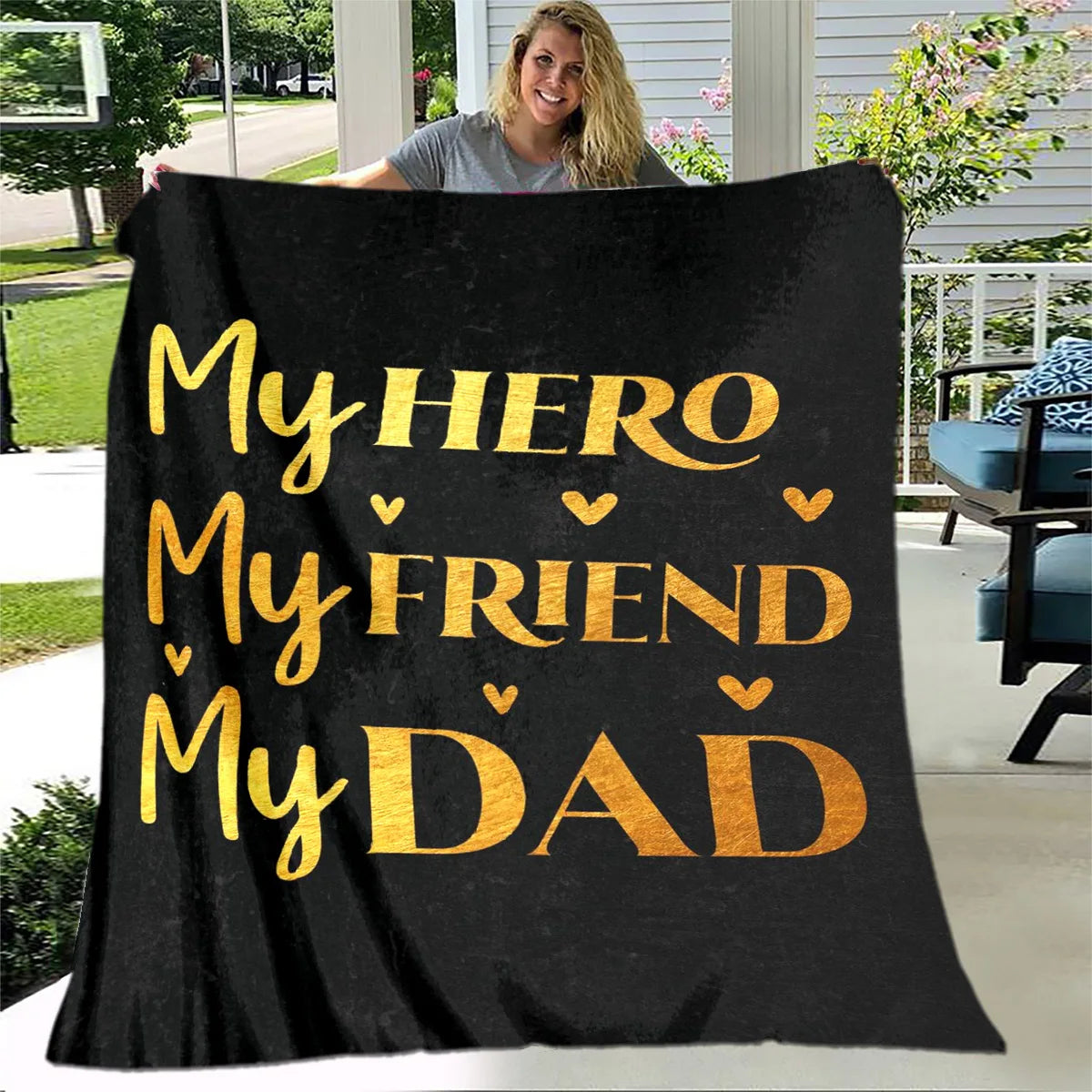 To My Father Dad Letter Gift Series Blanket,Soft Throw Blanket for Home Bedroom Bed Sofa Picnic Travel Office Cover Blanket Kids ShopOnlyDeal