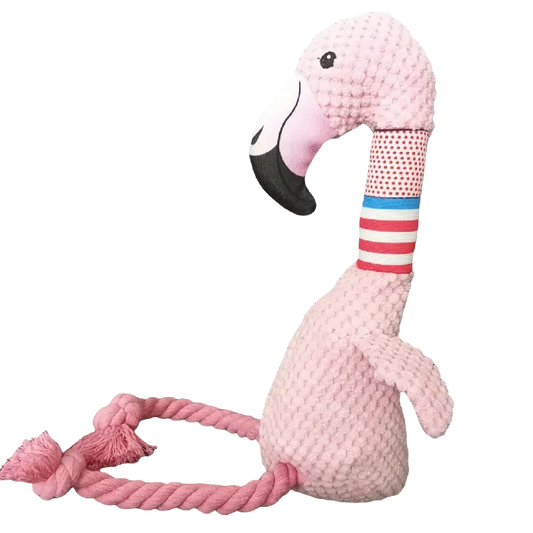 Pet Dog Plush Sound Toy Cute And Realistic Flamingo, Durable And Chewy Pet Toy To Relieve Dog Toy Supplies Interactive Dog Toys ShopOnlyDeal