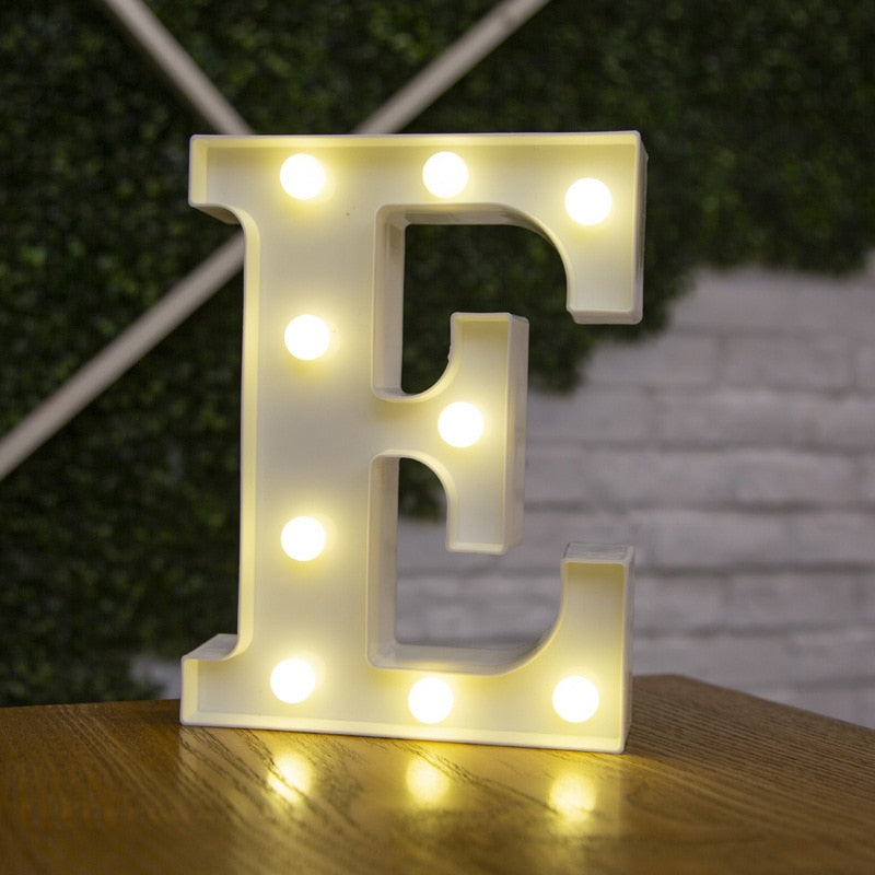 Decorative Letters Alphabet Letter LED Lights Luminous Number Lamp Decoration Battery Night Light Party Baby Bedroom Decoration ShopOnlyDeal