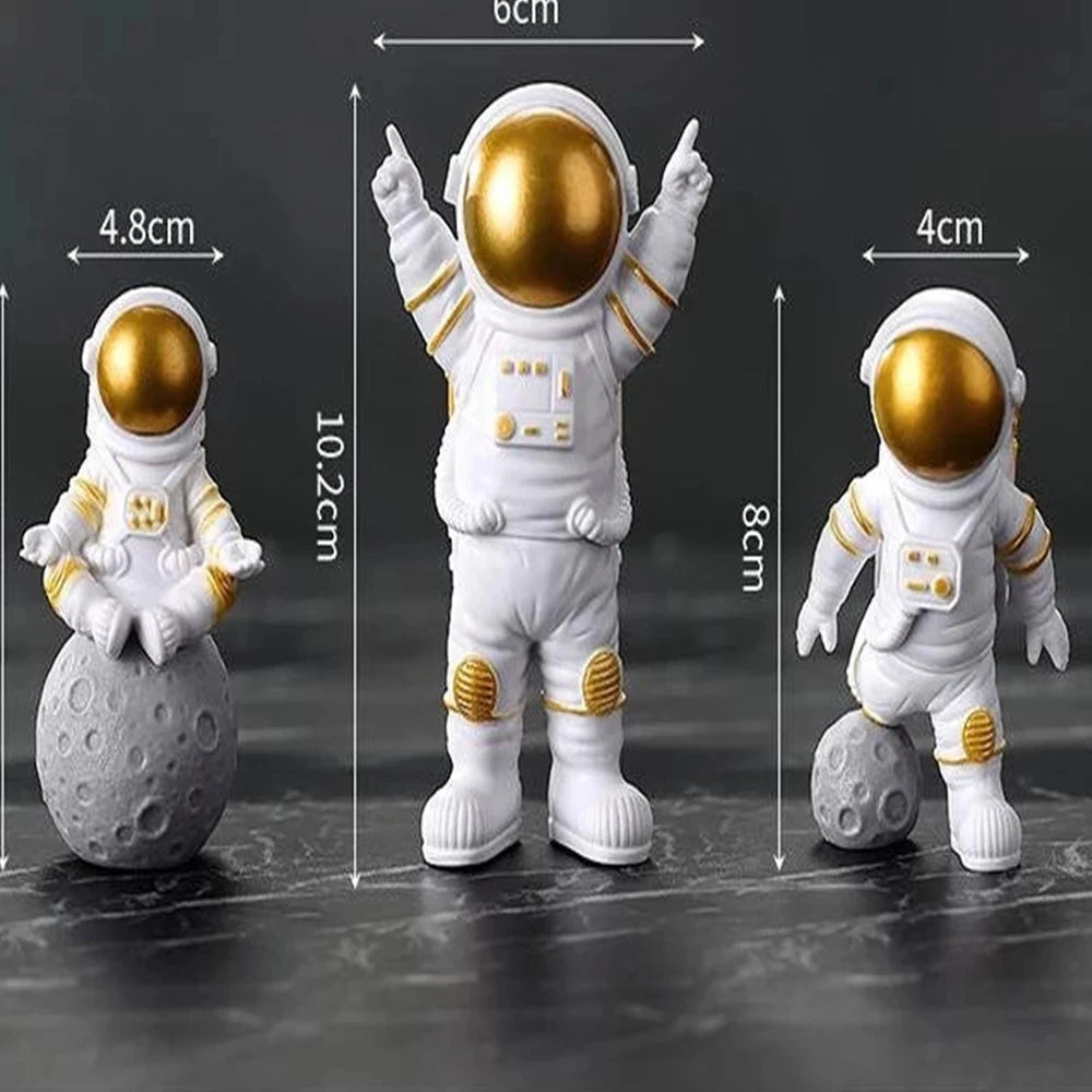 4pcs Astronaut Figure Statue Figurine Spaceman Sculpture Educational Toy Desktop Home Decoration Astronaut Model For Kids Gift ShopOnlyDeal