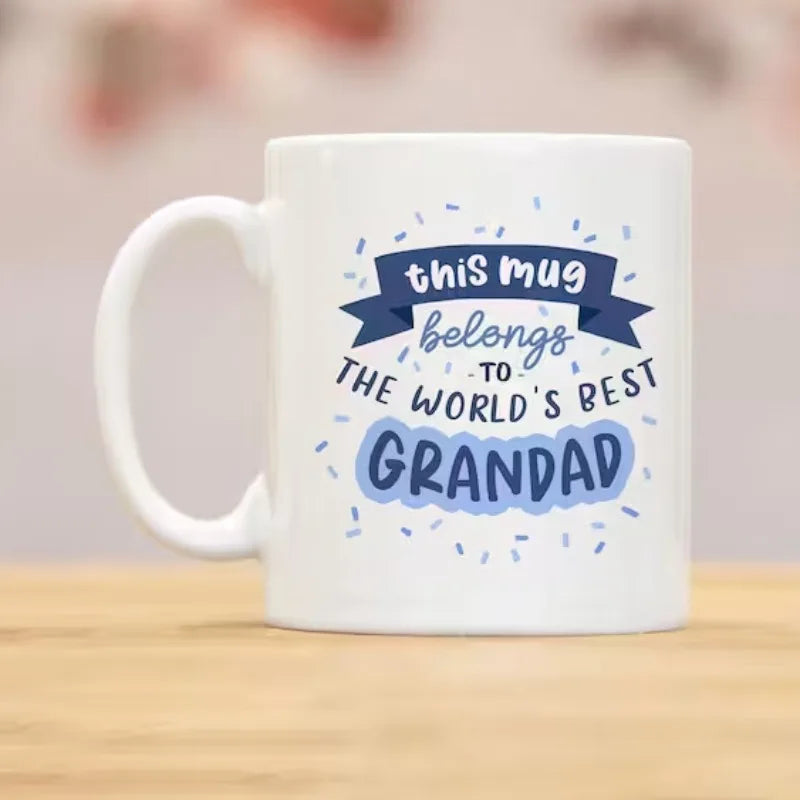 Best Dad Mug 350ml | World's Best Dad Coffee Cup | Novelty Dad & Son Ceramic Mugs with Letter Printing for Father ShopOnlyDeal