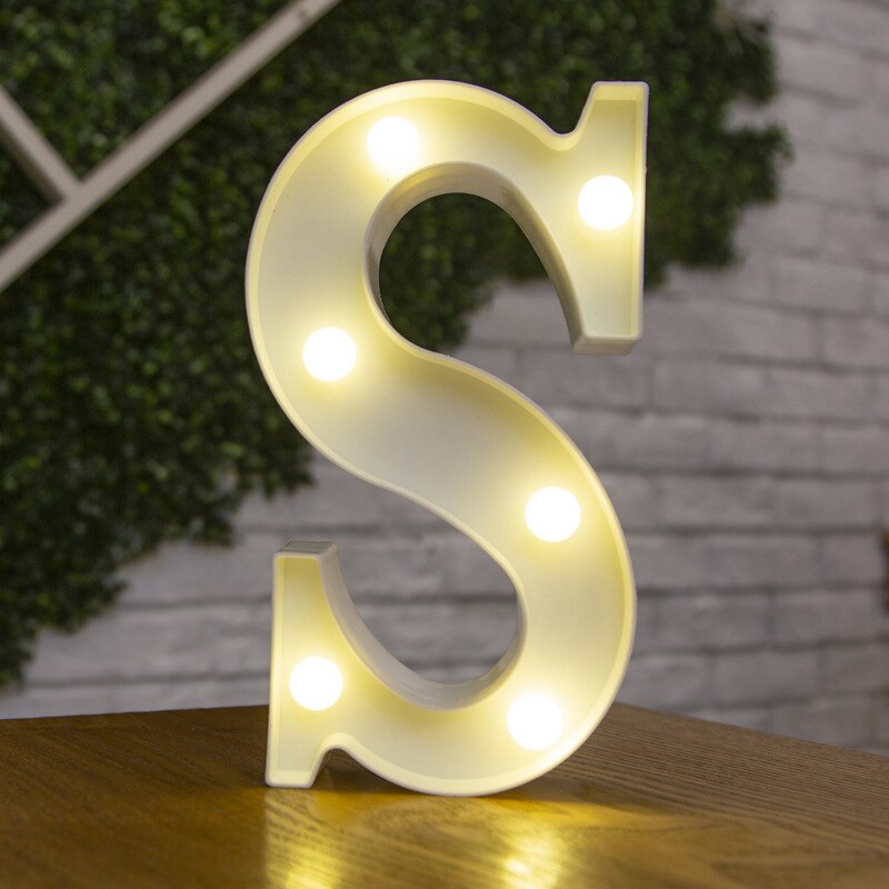 Decorative Letters Alphabet Letter LED Lights Luminous Number Lamp Decoration Battery Night Light Party Baby Bedroom Decoration ShopOnlyDeal