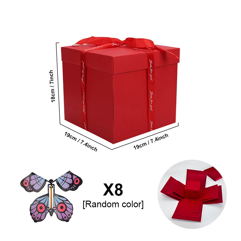 Creative Holiday Gift Explosion Box | Mother's Day | DIY Valentine's Day Surprise | Handmade with Magic Flying Butterfly | Birthday Gift Box ShopOnlyDeal