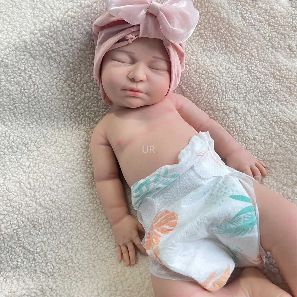 55cm Silicone Reborn Baby Doll Lifelike Girl With Skin Details For Kids Xmas Birthday Parents New Year Gift Dolls Collectible ShopOnlyDeal