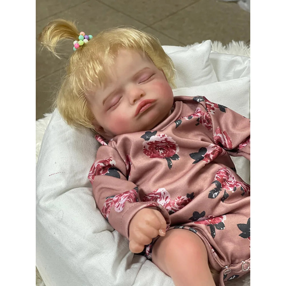 45CM Reborn Baby Doll "Rosalie" | Soft Cuddly Sleeping Baby Girl with Blonde Hair & Hand-Painted Skin ShopOnlyDeal