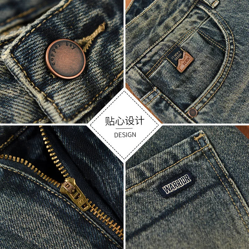 5913 Streetwear Men Clothing Jeans Spring Fall Fashion Classical Baggy Straight Denim Pants Loose Casual Premium Cotton Trouser ShopOnlyDeal